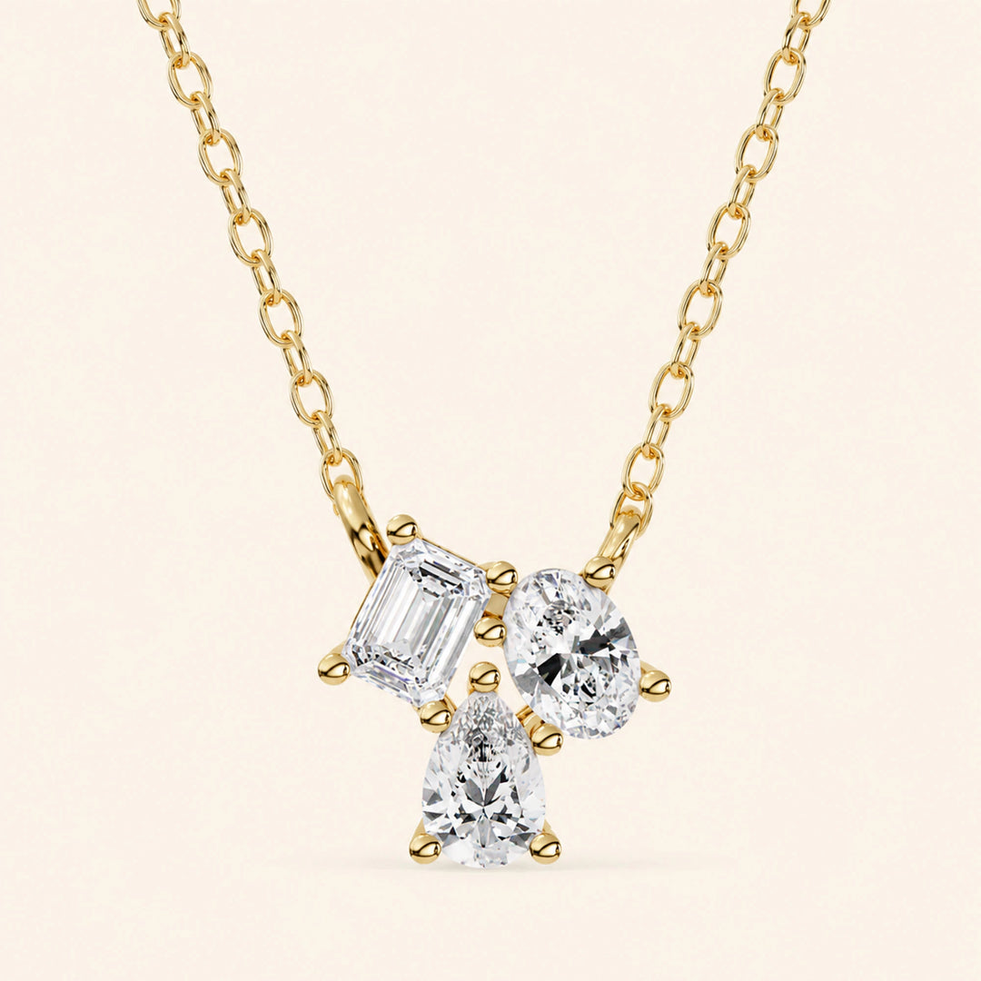 Front View Of Cluster Necklace