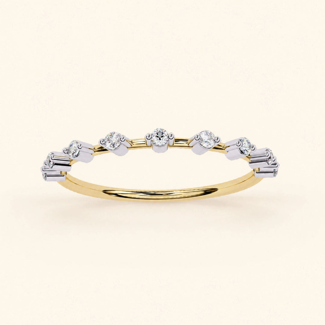 Angle View Of  Wedding Bands For Women