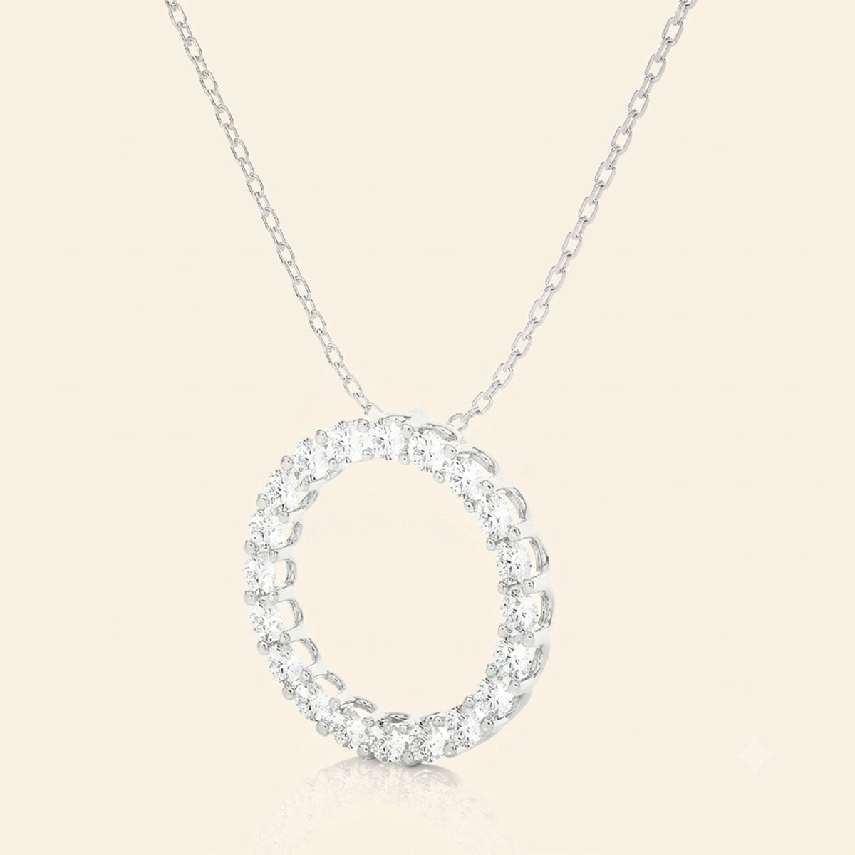 Round eternity circle necklace
