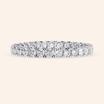Load image into Gallery viewer, Angle View Of Round Shape Eternity Wedding Band
