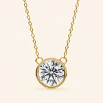 Load image into Gallery viewer, Round Cut Bezel Set Necklace
