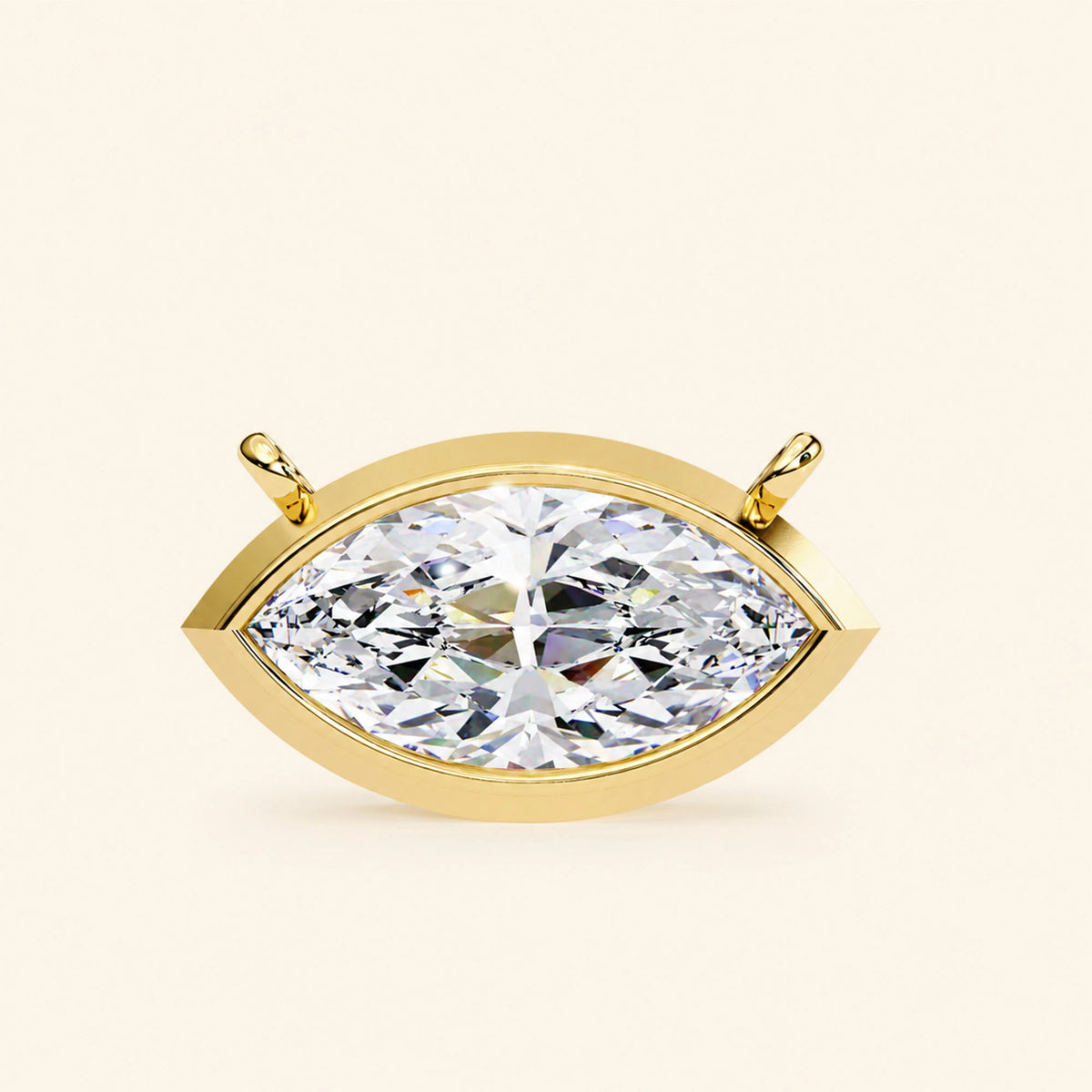 Marquise bezel set necklace
