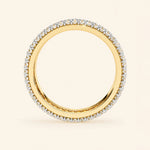 Load image into Gallery viewer, Back View Of Round Cut 5 Row Wedding Band
