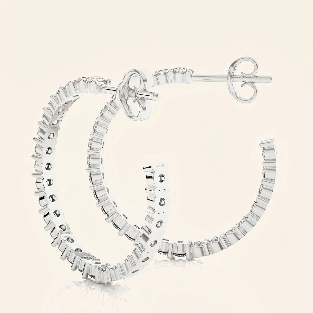 Push Back Hoop Earrings