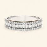 Load image into Gallery viewer, Front View Of Baguette Cut Wedding Band
