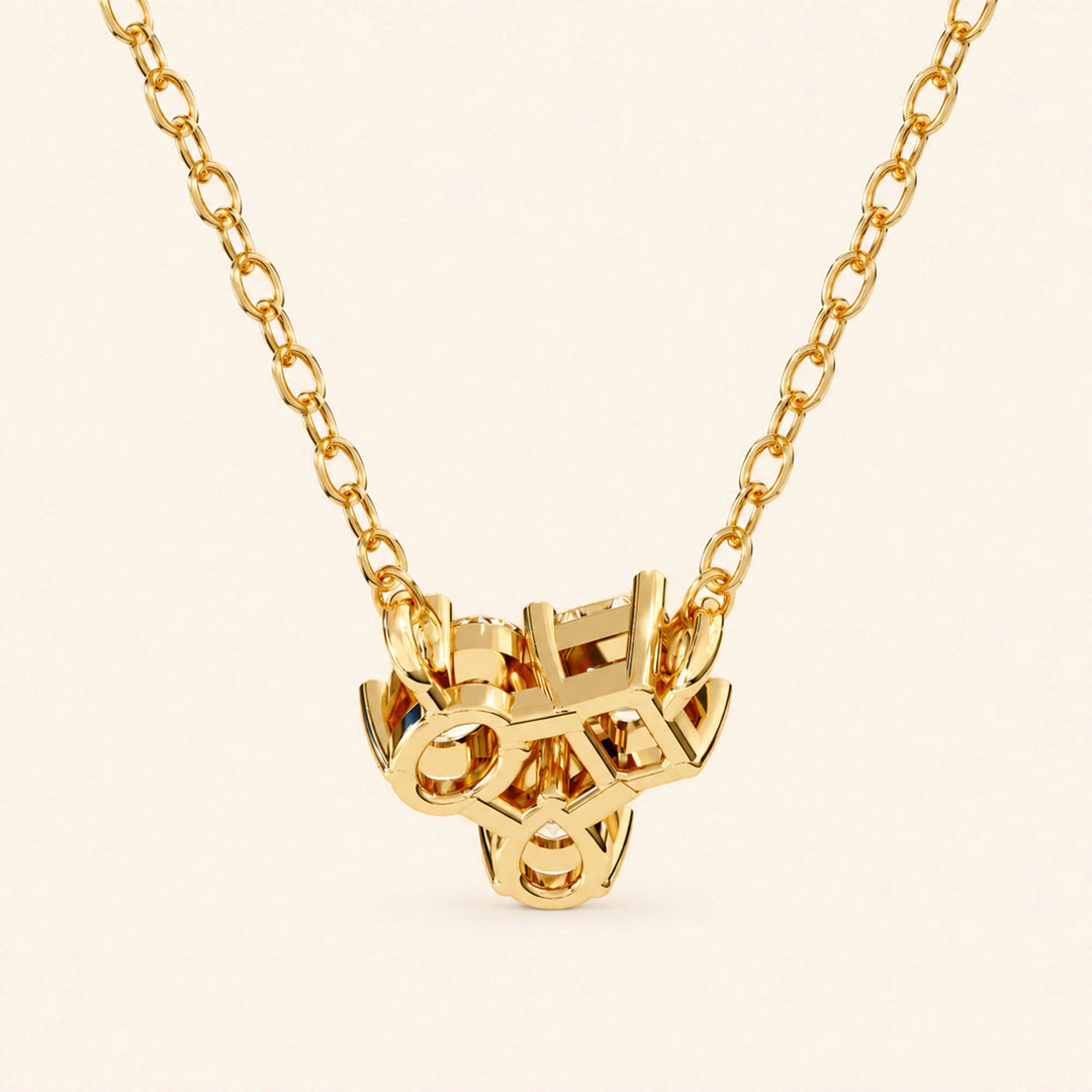Back Side View Of Cluster Necklace