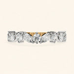 Load image into Gallery viewer, Front View Of Marquise And Round Wedding Band
