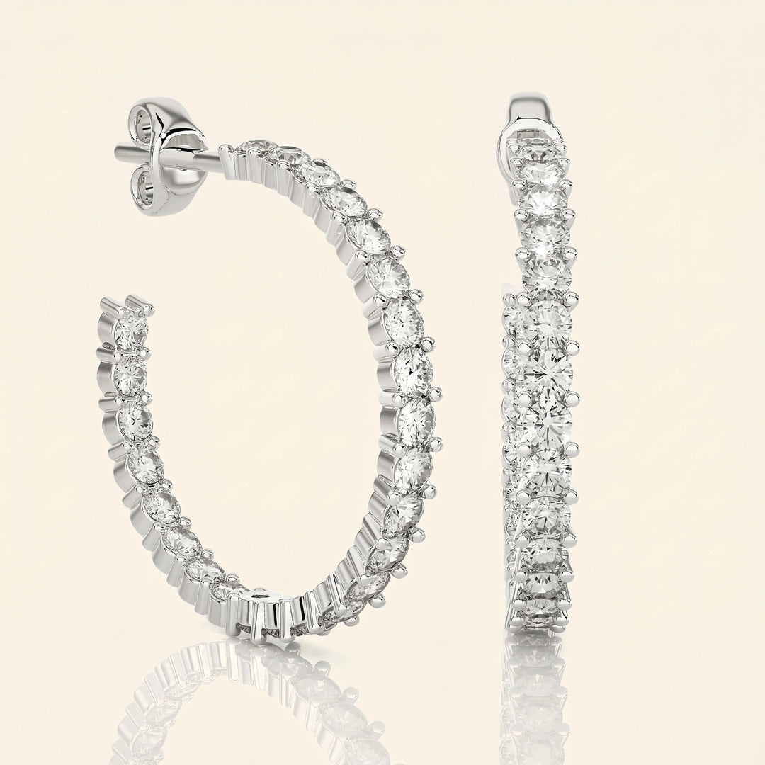 Push Back Hoop Earrings