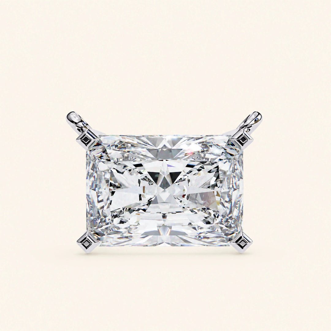 Radiant Bezel Set Necklace