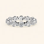 Load image into Gallery viewer, Front View Of Round Cut Eternity Wedding Band
