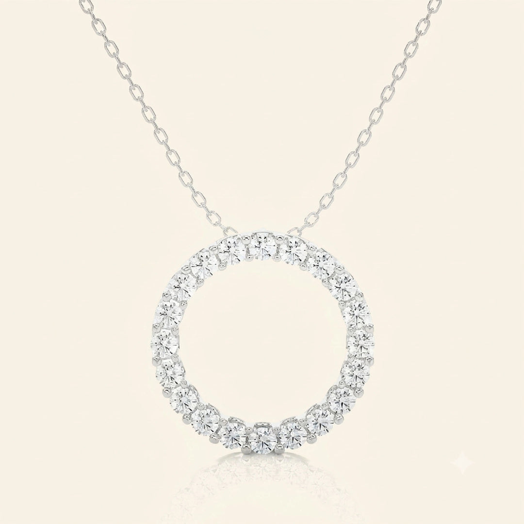 Round Eternity Circle Necklace