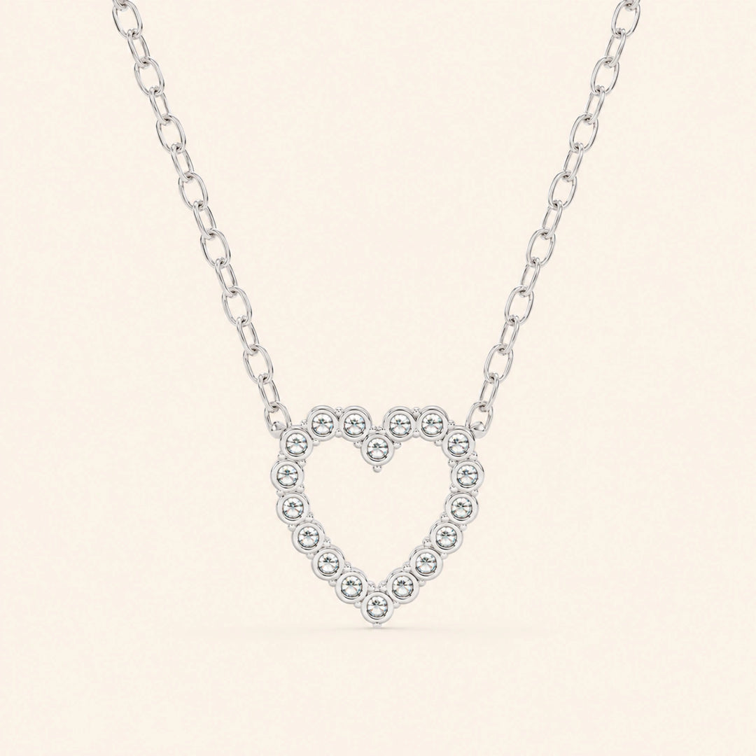 Moissanite Heart Necklace