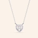Load image into Gallery viewer, Back View Of Round Heart Halo Necklace
