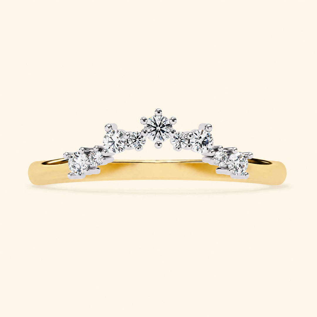 Front View Of Round Wedding Band