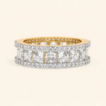Load image into Gallery viewer, Front View Of Princess And Round Cut Wedding Band

