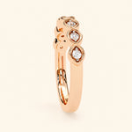 Load image into Gallery viewer, Side View Of Round Shape 7 Stone Wedding Band
