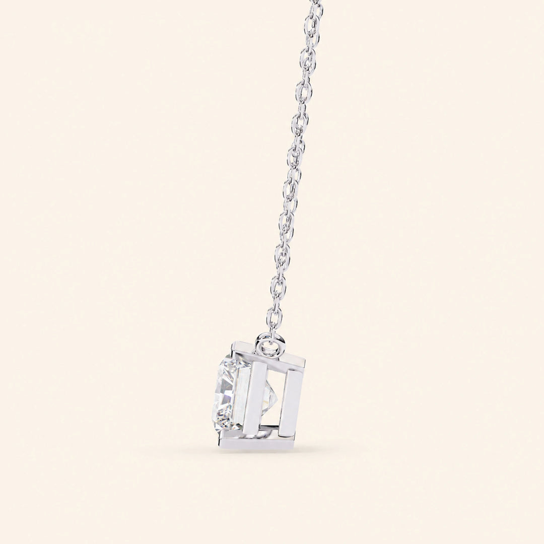 Radiant Bezel Set Necklace