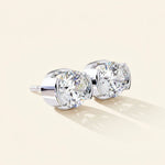 Load image into Gallery viewer, Round Bezel Set Stud Earrings
