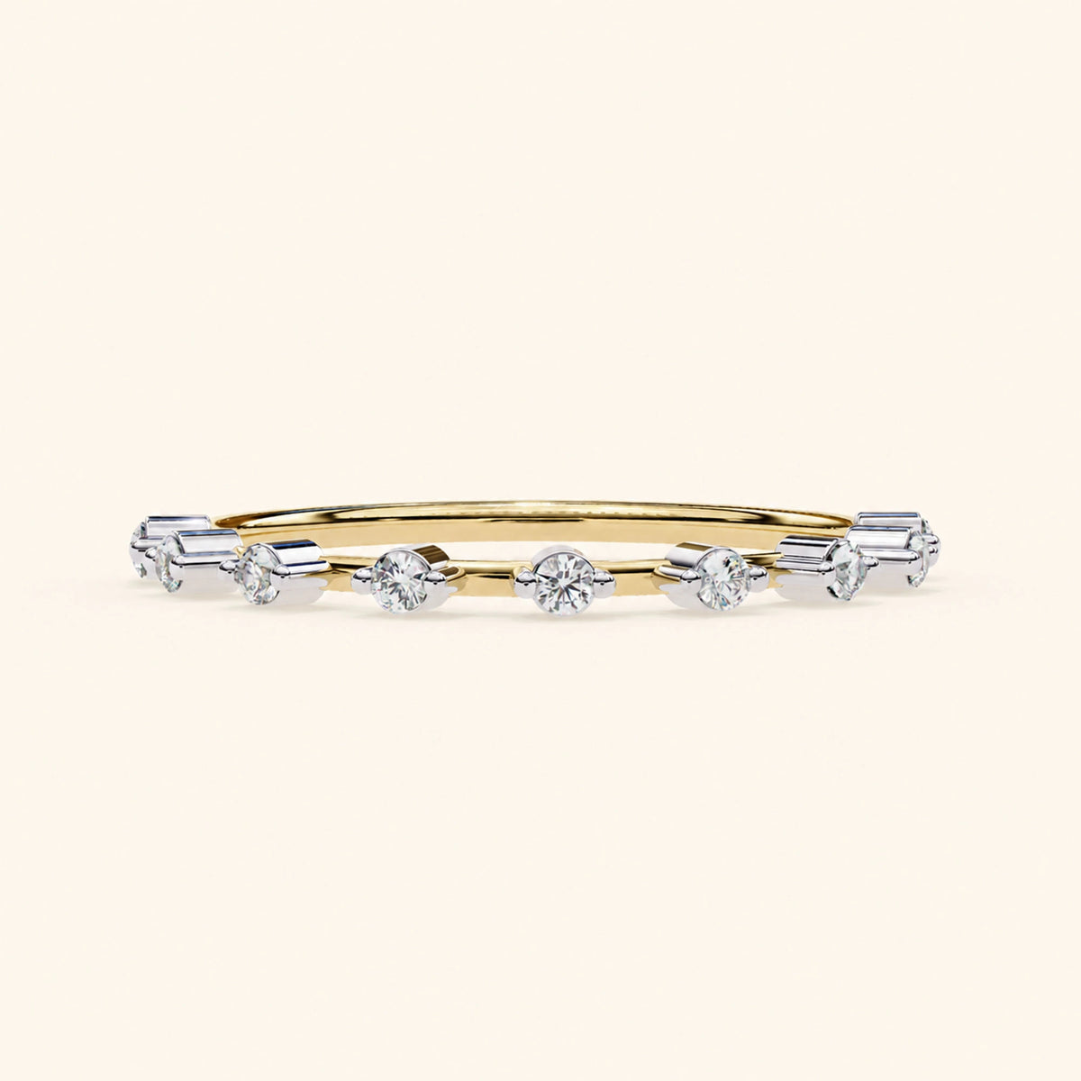 Front view of  wedding bands for women