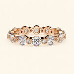 Load image into Gallery viewer, Front View Of Round Cut Eternity Wedding Band
