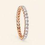 Load image into Gallery viewer, Side View Of Round Shape Eternity Wedding Band

