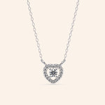Load image into Gallery viewer, Front View Of Round Heart Halo Necklace
