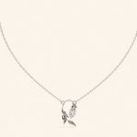 Load image into Gallery viewer, Front View Of Marquise Prong Set Necklace 
