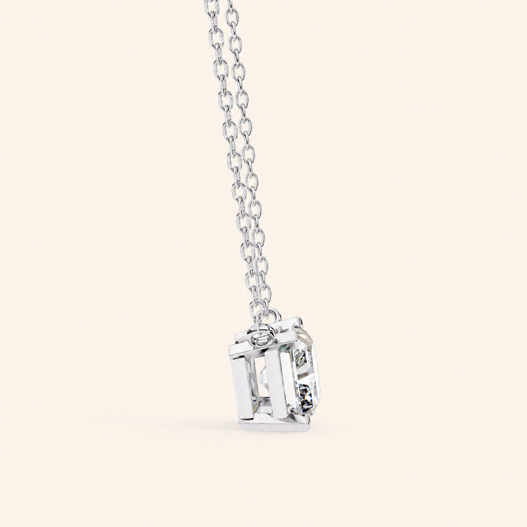 Radiant Bezel Set Necklace