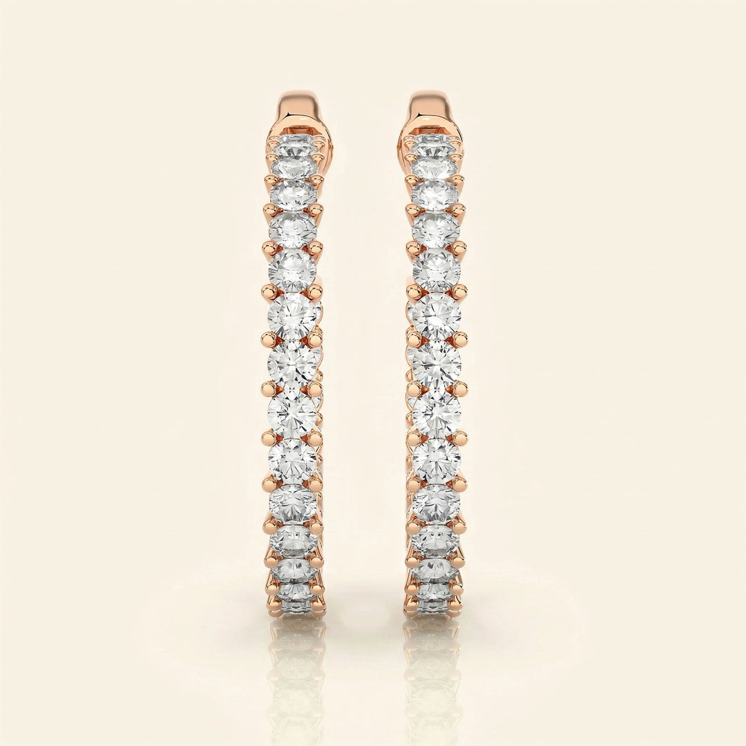 Push Back Hoop Earrings