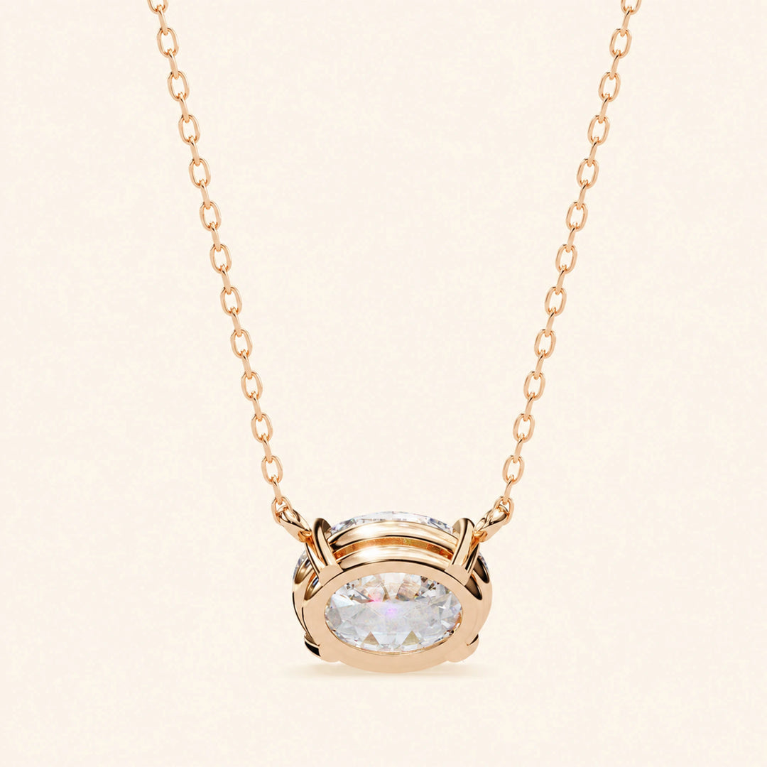 Oval Solitaire Necklace