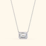 Load image into Gallery viewer, Emerald Cut Bezel Necklace
