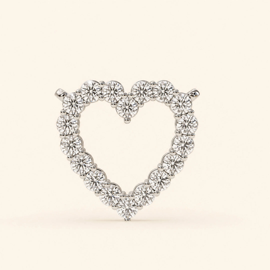 Moissanite Heart Necklace