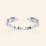 Load image into Gallery viewer, Angle View Of Toi Et Moi Wedding Band
