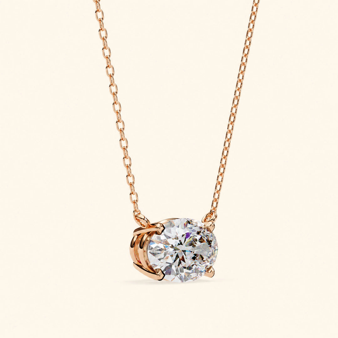 Oval Solitaire Necklace
