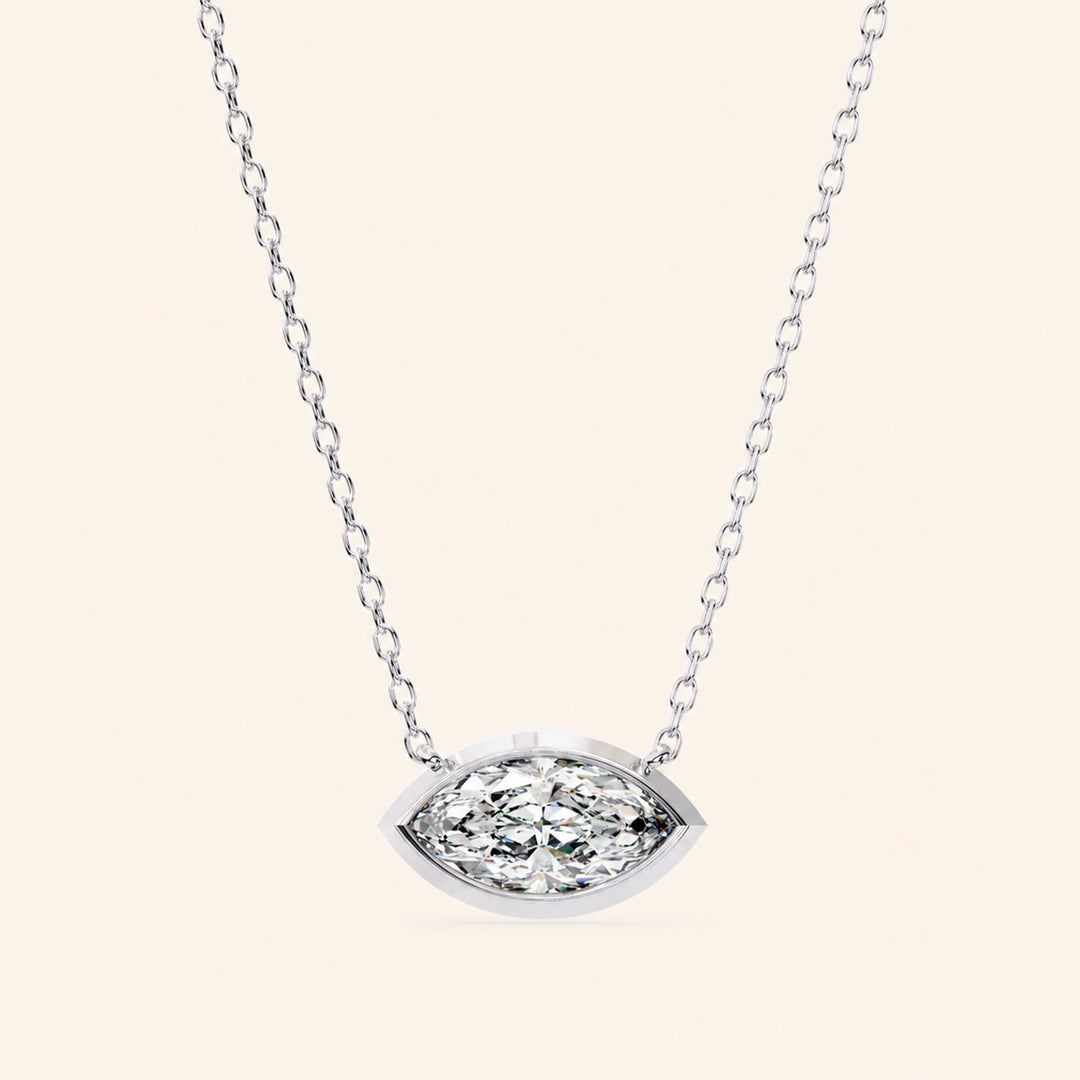 Marquise Bezel Set Necklace