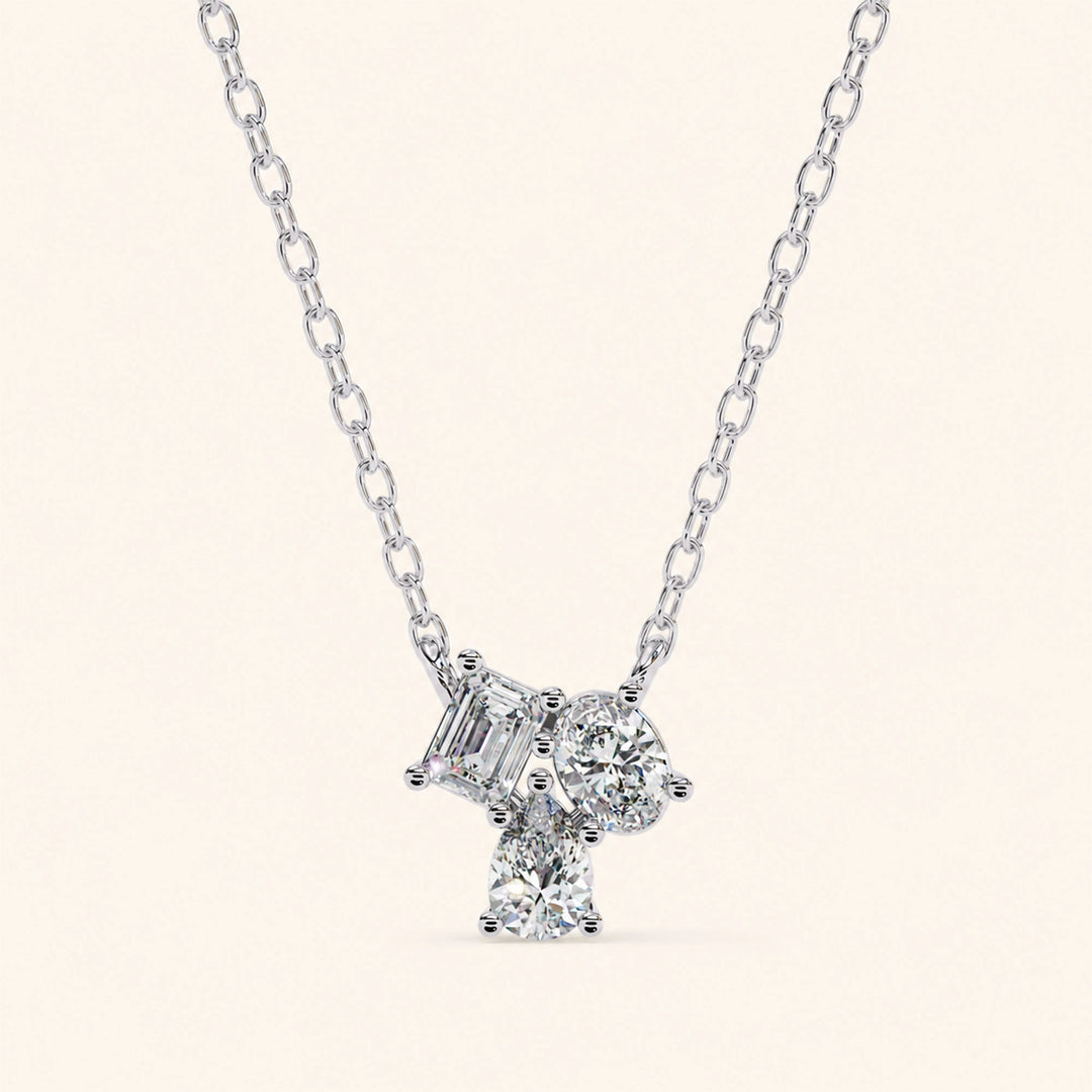Front View Of Cluster Necklace