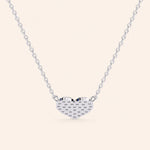 Load image into Gallery viewer, Back Angle View Of Heart Pave Set Necklace
