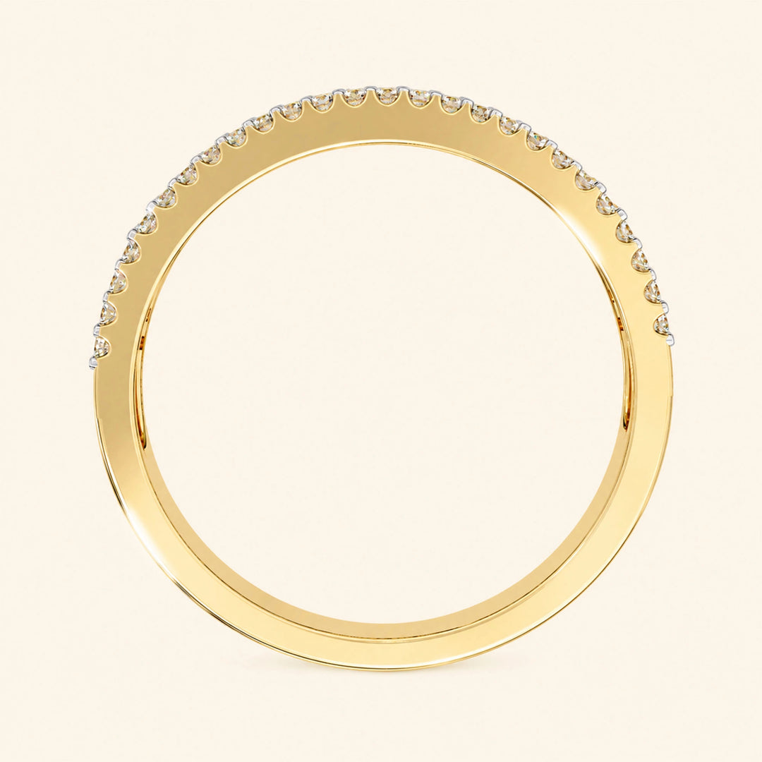 Back View Of Baguette Cut Wedding Band