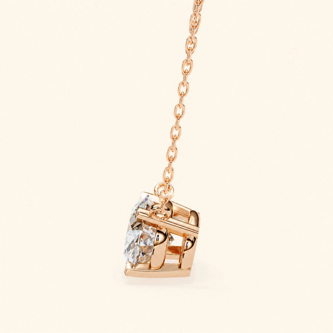 Oval Solitaire Necklace