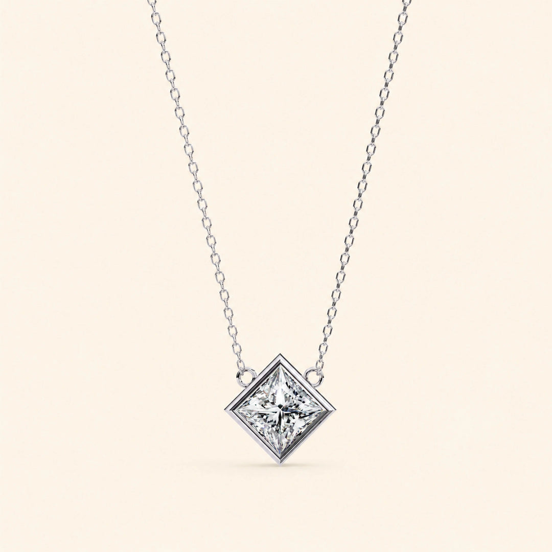 Princess Bezel Necklace