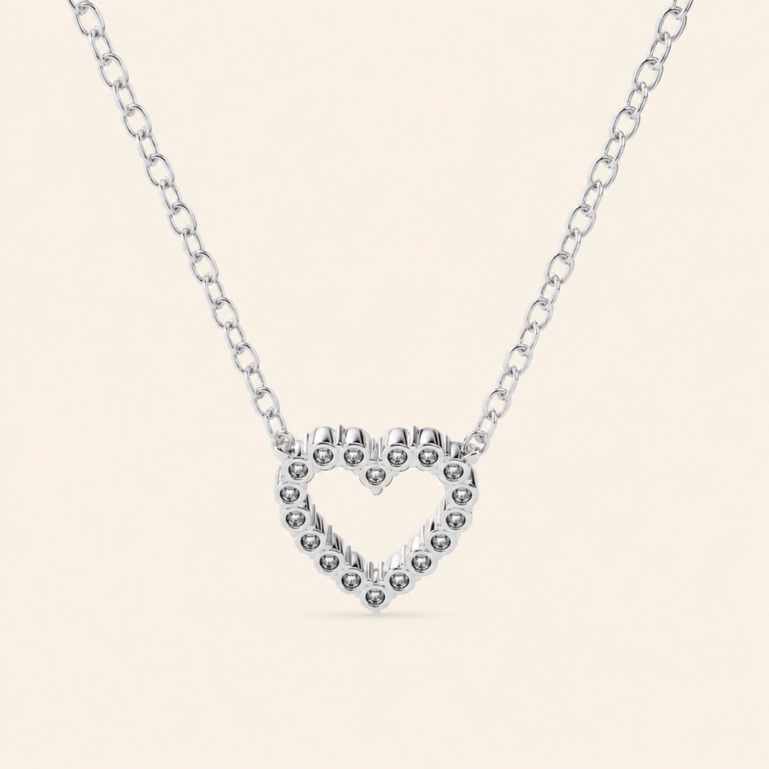 Moissanite Heart Necklace
