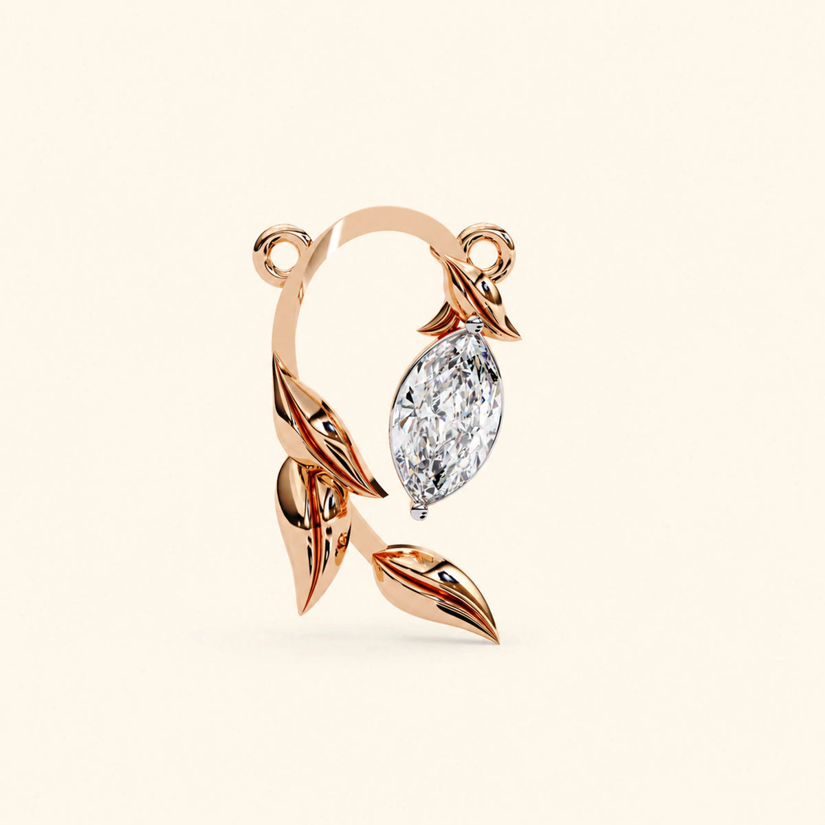 Marquise prong set necklace