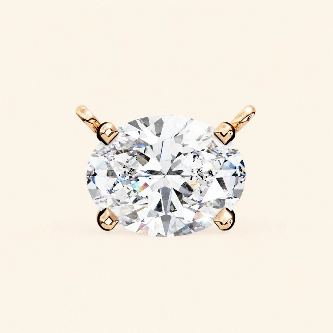Oval Solitaire Necklace