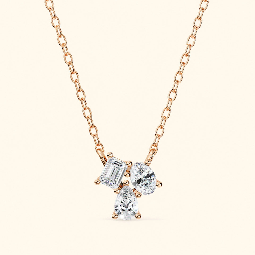 Front View Of Cluster Necklace