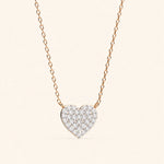 Load image into Gallery viewer, Front View Of Heart Pave Set Necklace
