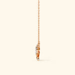Load image into Gallery viewer, Side View Of Marquise Prong Set Necklace 
