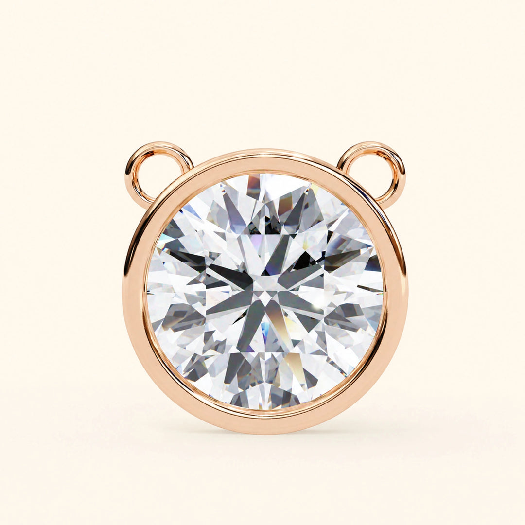 Round Cut Bezel Set Necklace