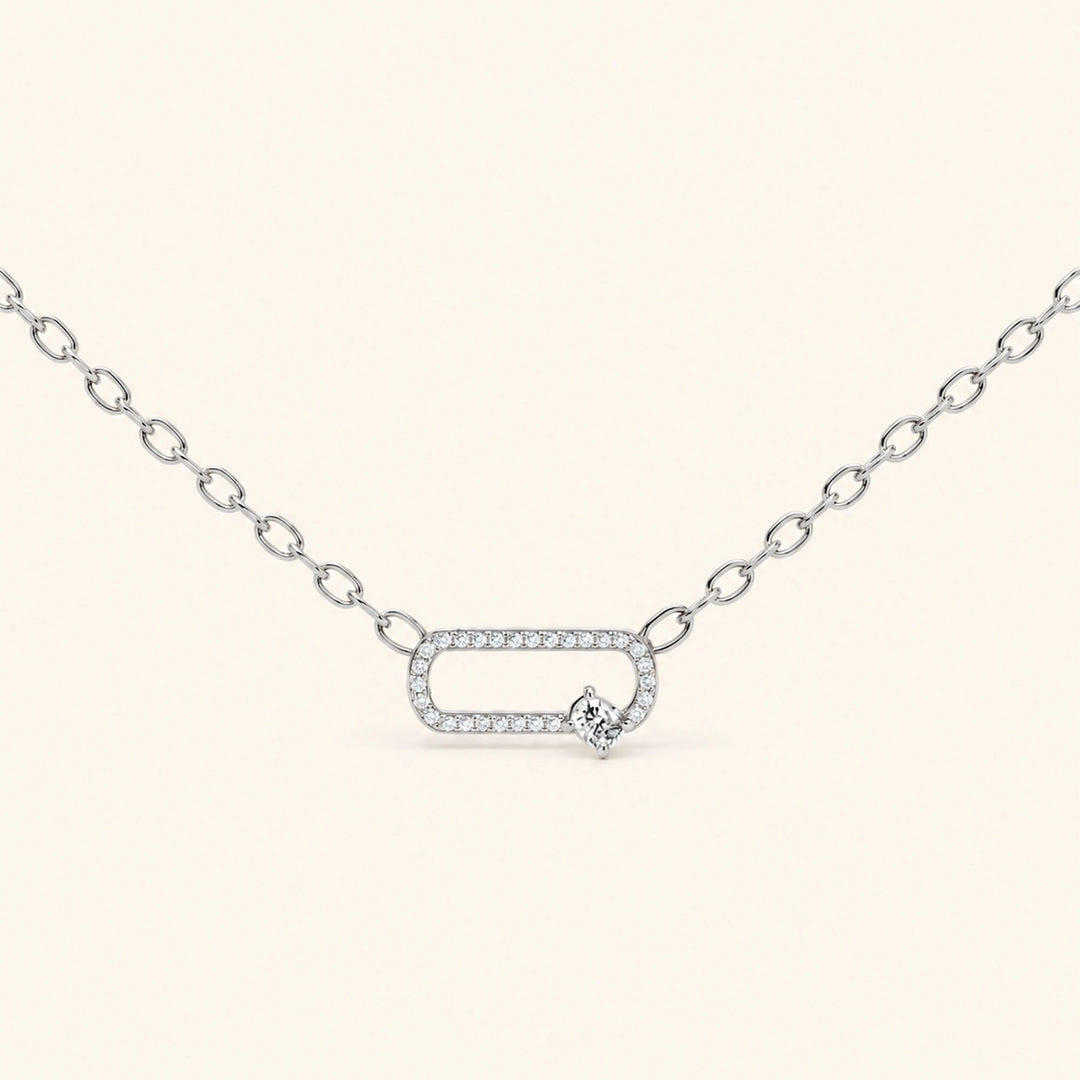 Prong Set Link Necklace