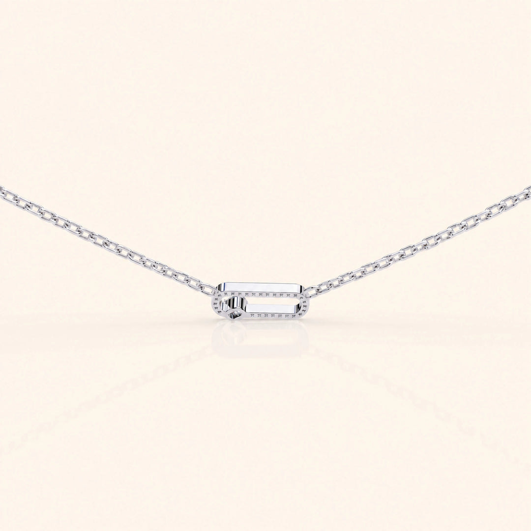 Prong Set Link Necklace