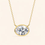 Load image into Gallery viewer, Oval Bezel Set Necklace

